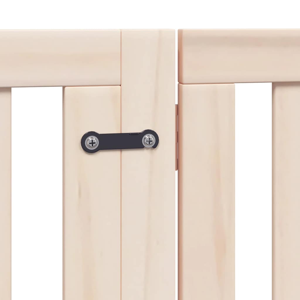 Hundgrind med dörr vikbar 6 paneler 480 cm poppel