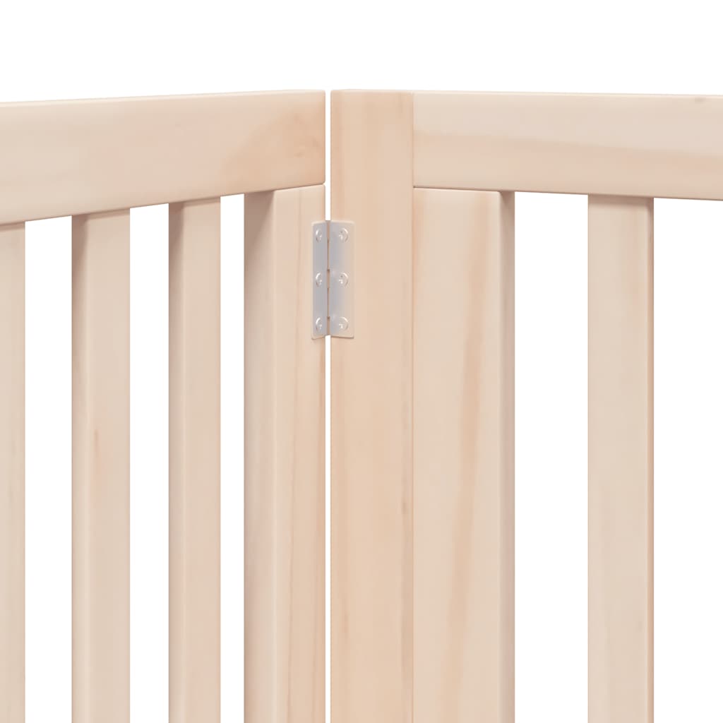 Hundgrind med dörr vikbar 6 paneler 480 cm poppel