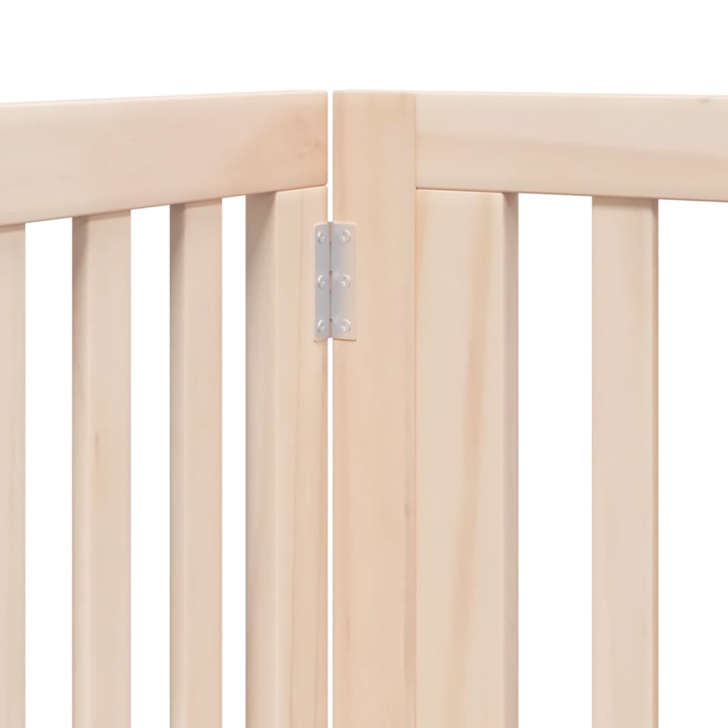 Hundgrind med dörr vikbar 10 paneler 800 cm poppel