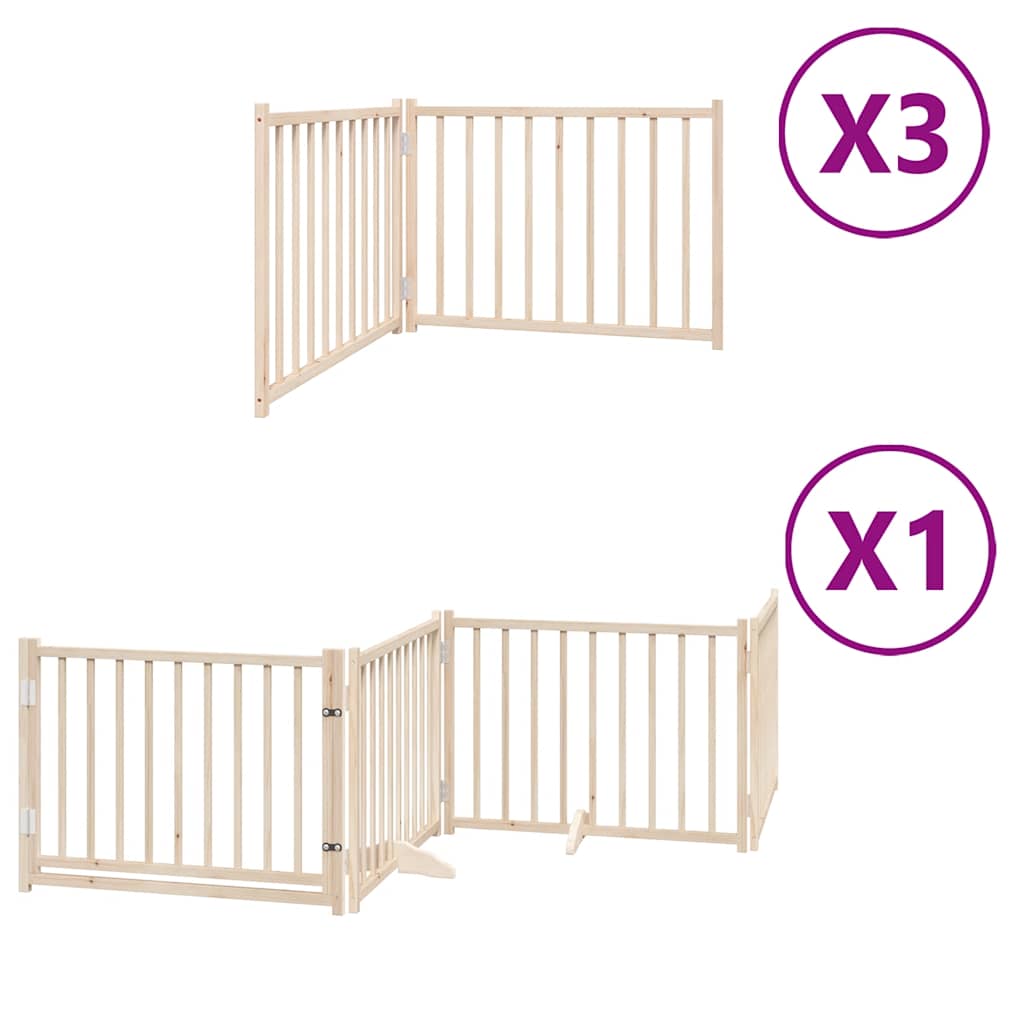 Hundgrind med dörr vikbar 10 paneler 800 cm poppel