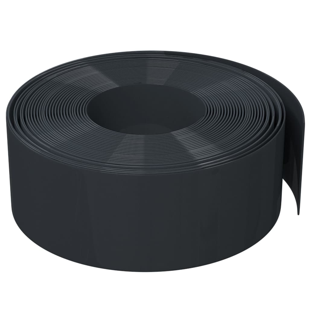 Rabattkant svart 4 st 10 m 20 cm polyeten