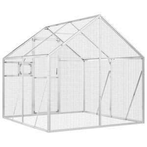 Fågelvoljär silver 1,79x2x1,85 m aluminium