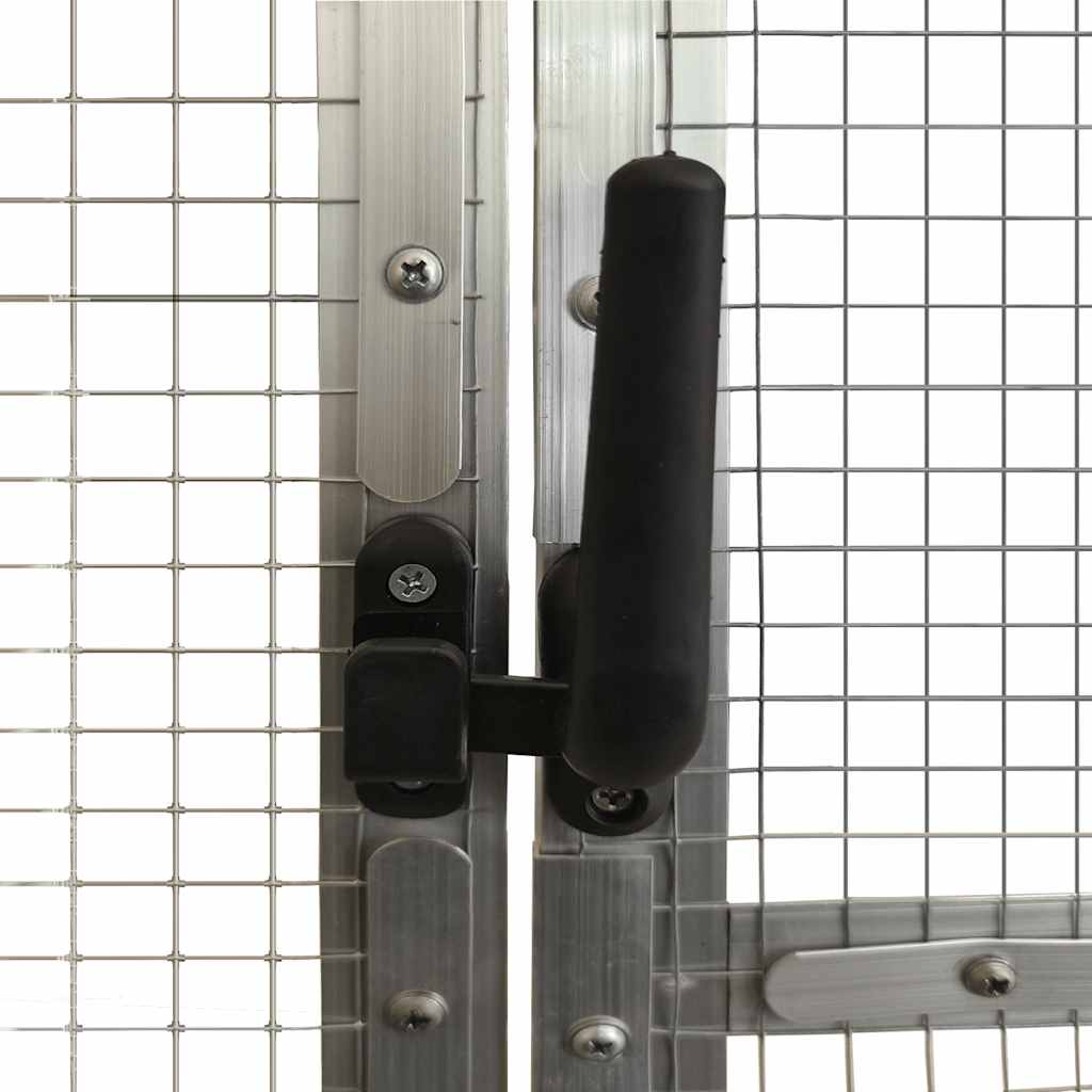 Fågelvoljär silver 1,79x2x1,85 m aluminium