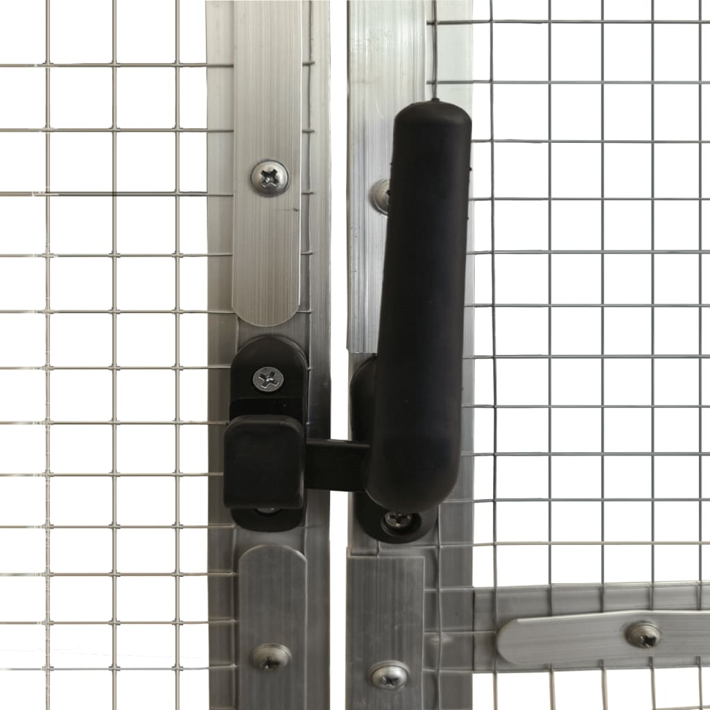 Fågelvoljär silver 1,79x3x1,85 m aluminium