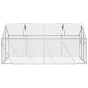 Fågelvoljär silver 1,79x4x1,85 m aluminium