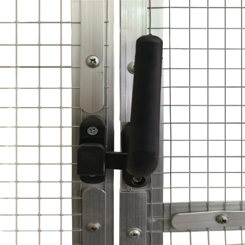 Fågelvoljär silver 1,79x4x1,85 m aluminium