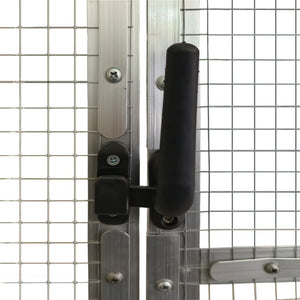 Fågelvoljär silver 1,79x10x1,85 m aluminium