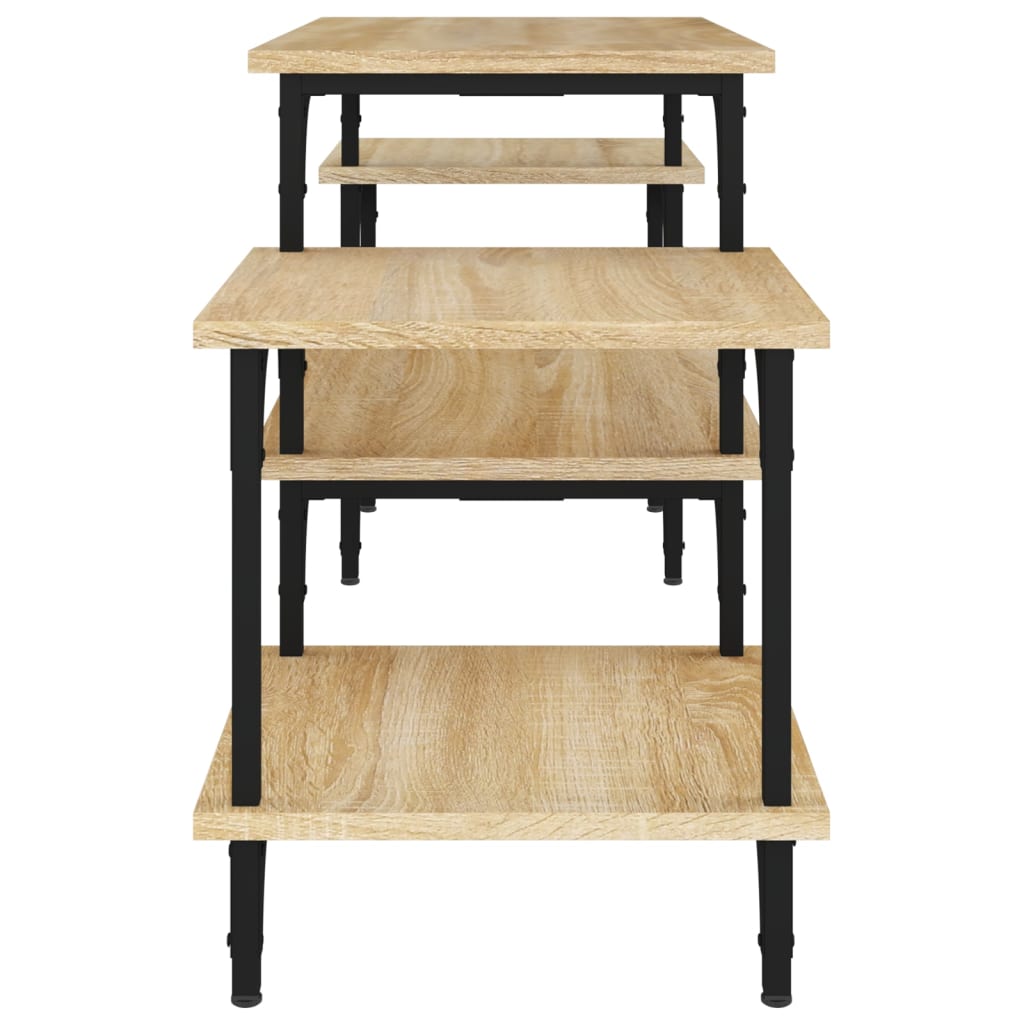 TV-bänk sonoma-ek 117x35x52 cm konstruerat trä