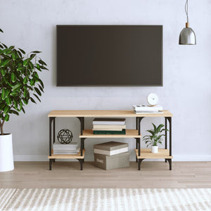 Tv-bänk sonoma-ek 102x35x45,5 cm konstruerat trä