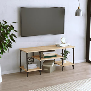Tv-bänk sonoma-ek 102x35x45,5 cm konstruerat trä