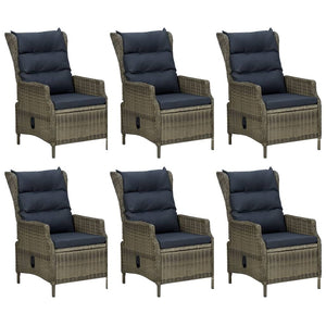 Matgrupp för trädgården 7 delar konstrotting brun