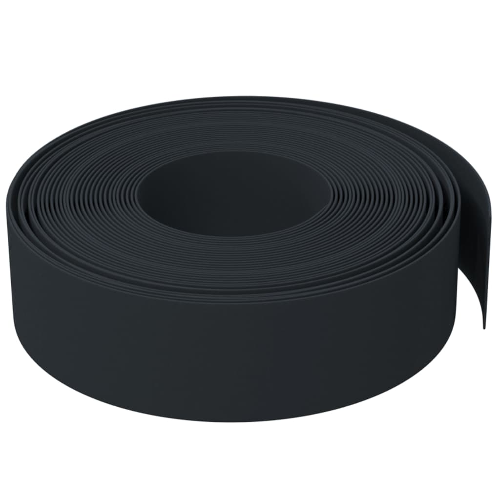 Rabattkant svart 10 m 15 cm polyeten