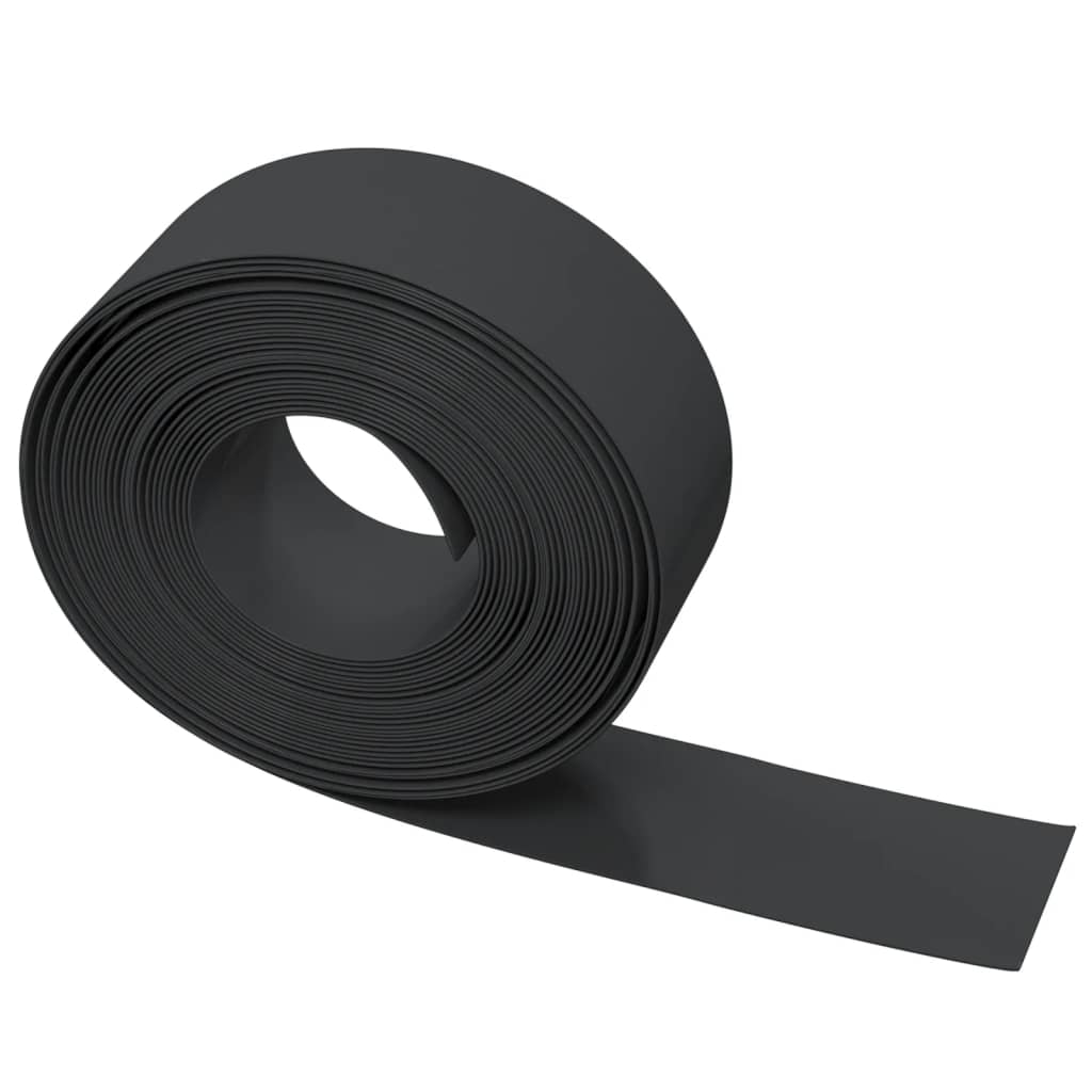 Rabattkant svart 10 m 20 cm polyeten