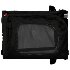 Cykelvagn för djur svart oxfordtyg och järn