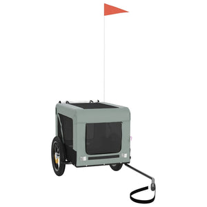 Cykelvagn för djur grå och svart oxfordtyg och järn