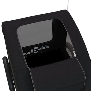 Cykelvagn för djur svart oxfordtyg och järn