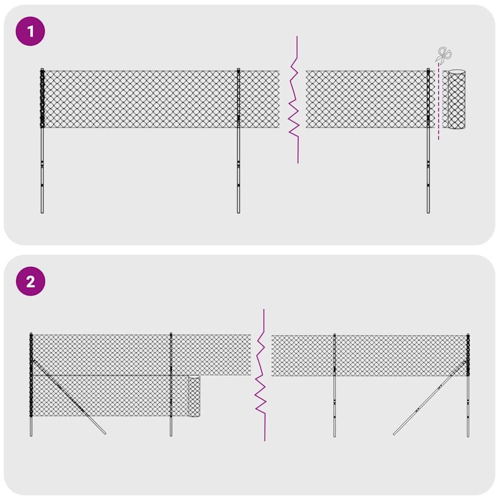 Gunnebostängsel med stolpsko antracit 1,8x10 m