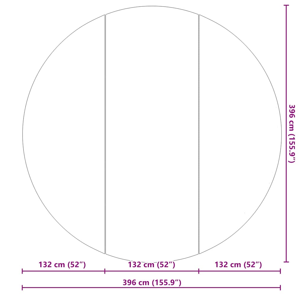 Bottenmatta ljusgrå Ø396 cm polyester geotextil