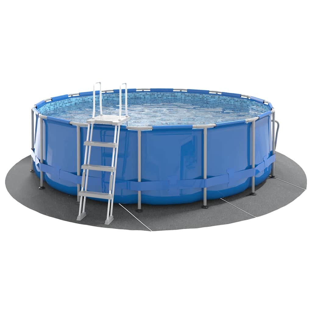 Bottenmatta ljusgrå Ø428 cm polyester geotextil