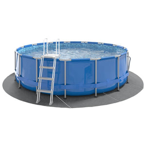 Bottenmatta ljusgrå Ø428 cm polyester geotextil