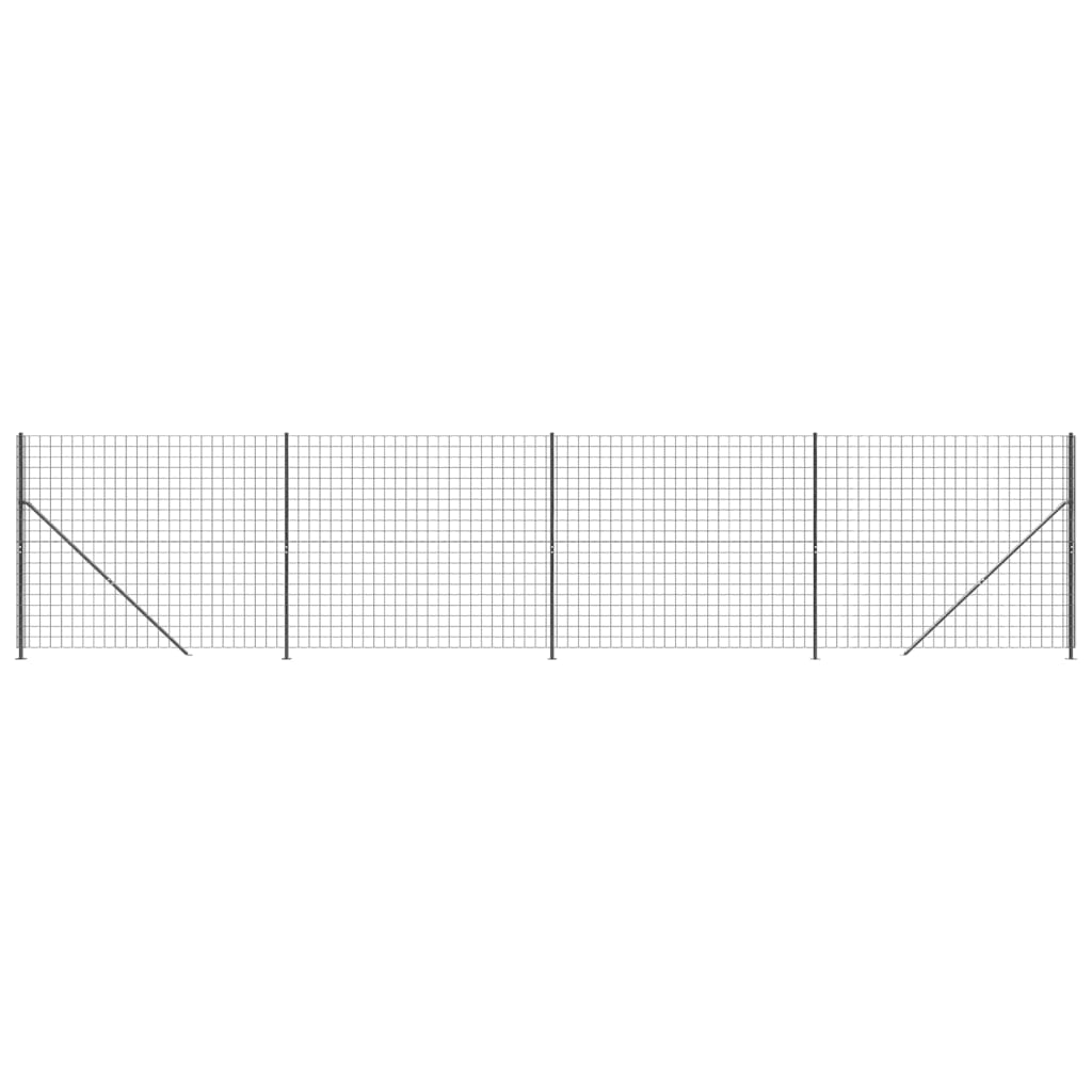 Stängsel med stolpsko antracit 1,4x10 m