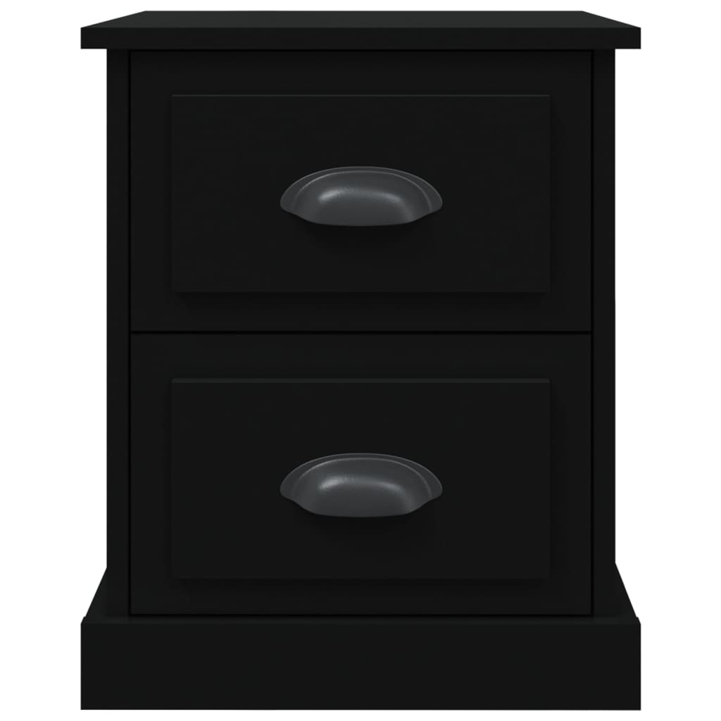 Sängbord svart 39x39x47,5 cm konstruerat trä