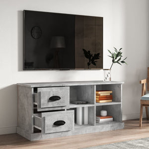 TV-bänk betonggrå 102x35,5x47,5 cm konstruerat trä