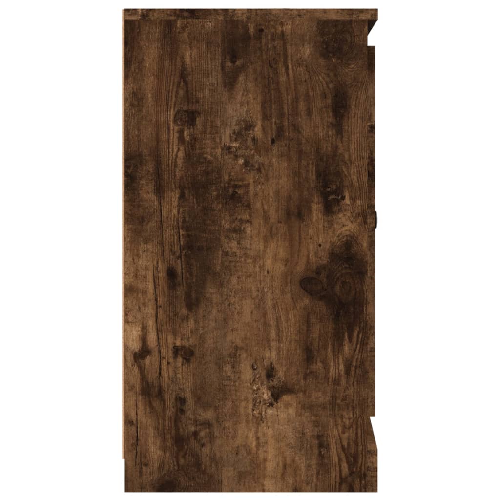 Skänk rökfärgad ek 70x35,5x67,5 cm konstruerat trä