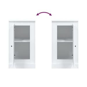 Skänk vit 37,5x35,5x67,5 cm konstruerat trä