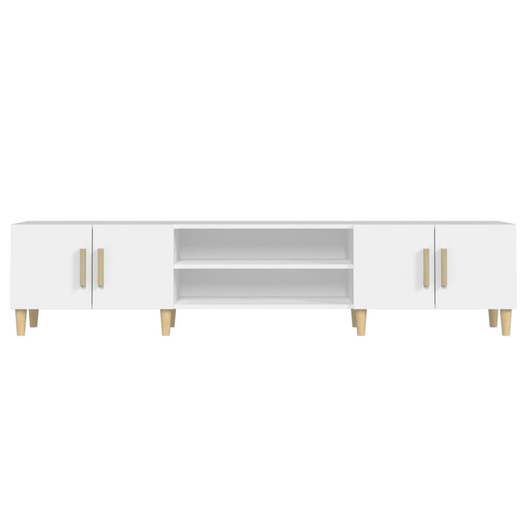 TV-skåp vit 180x31,5x40 cm konstruerat trä