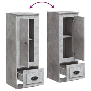 Skåp betonggrå 36x35,5x103,5 cm konstruerat trä