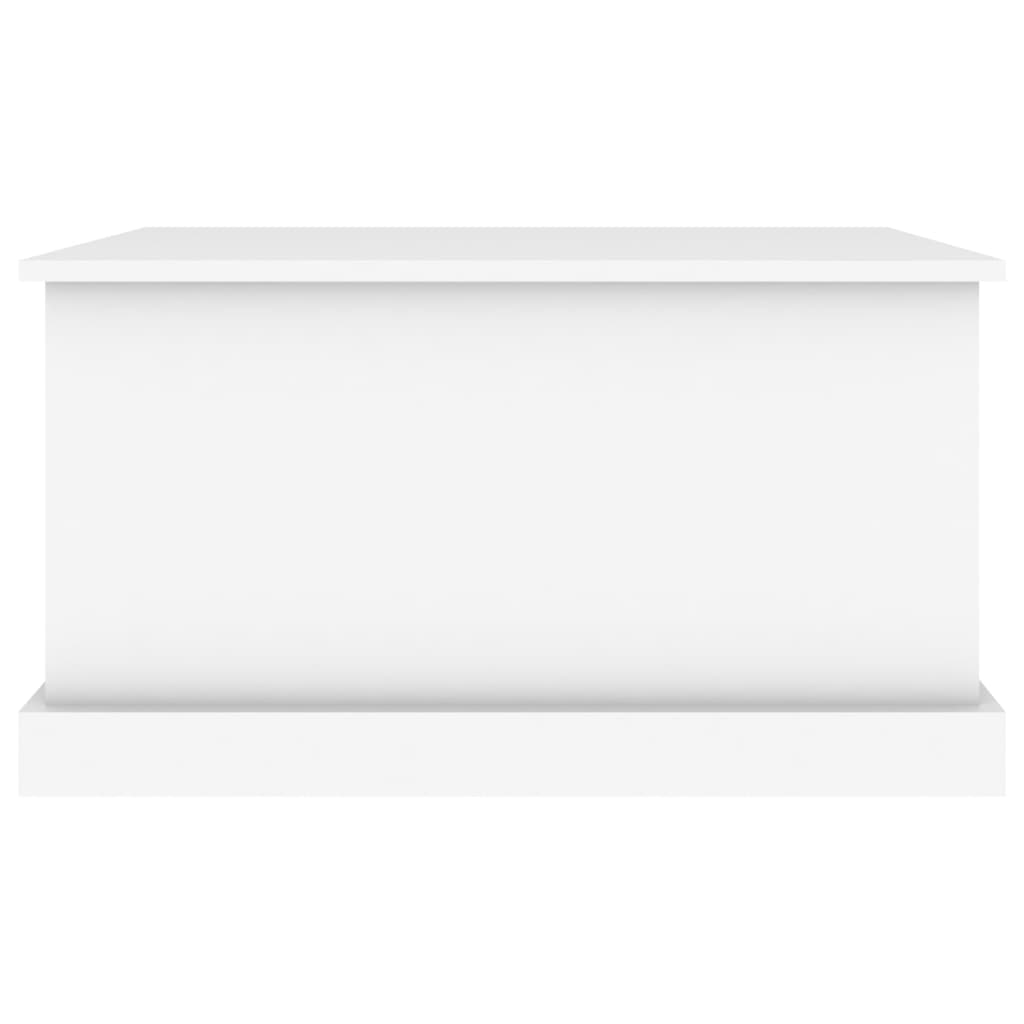 Förvaringslåda vit 70x40x38 cm konstruerat trä
