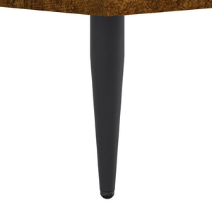 Sängram utan madrass rökfärgad ek 120x200 cm konstruerad trä