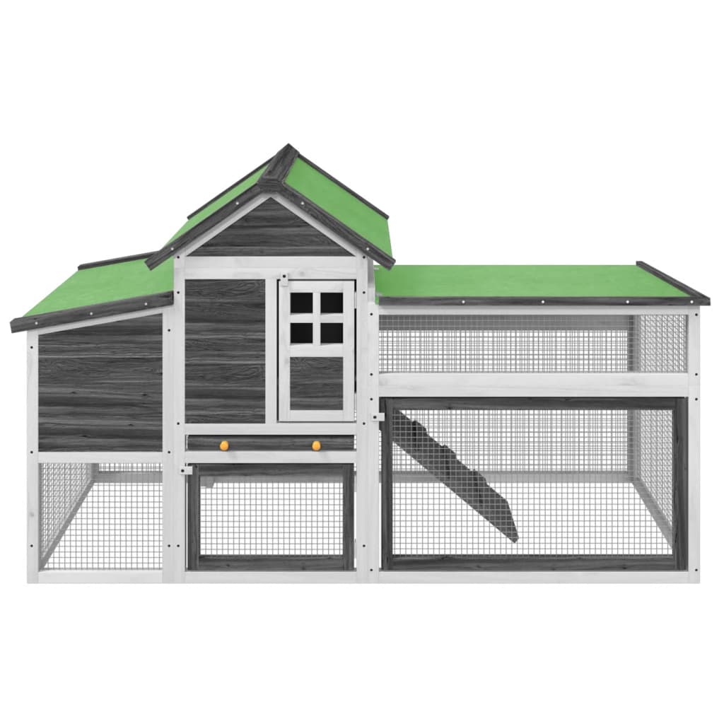 Hönshus grå 186,5x58,5x113 cm massiv furu