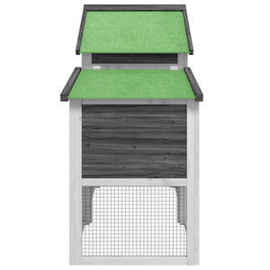 Hönshus grå 186,5x58,5x113 cm massiv furu