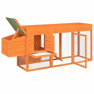 Hönshus brun 204x50x84 cm massiv furu