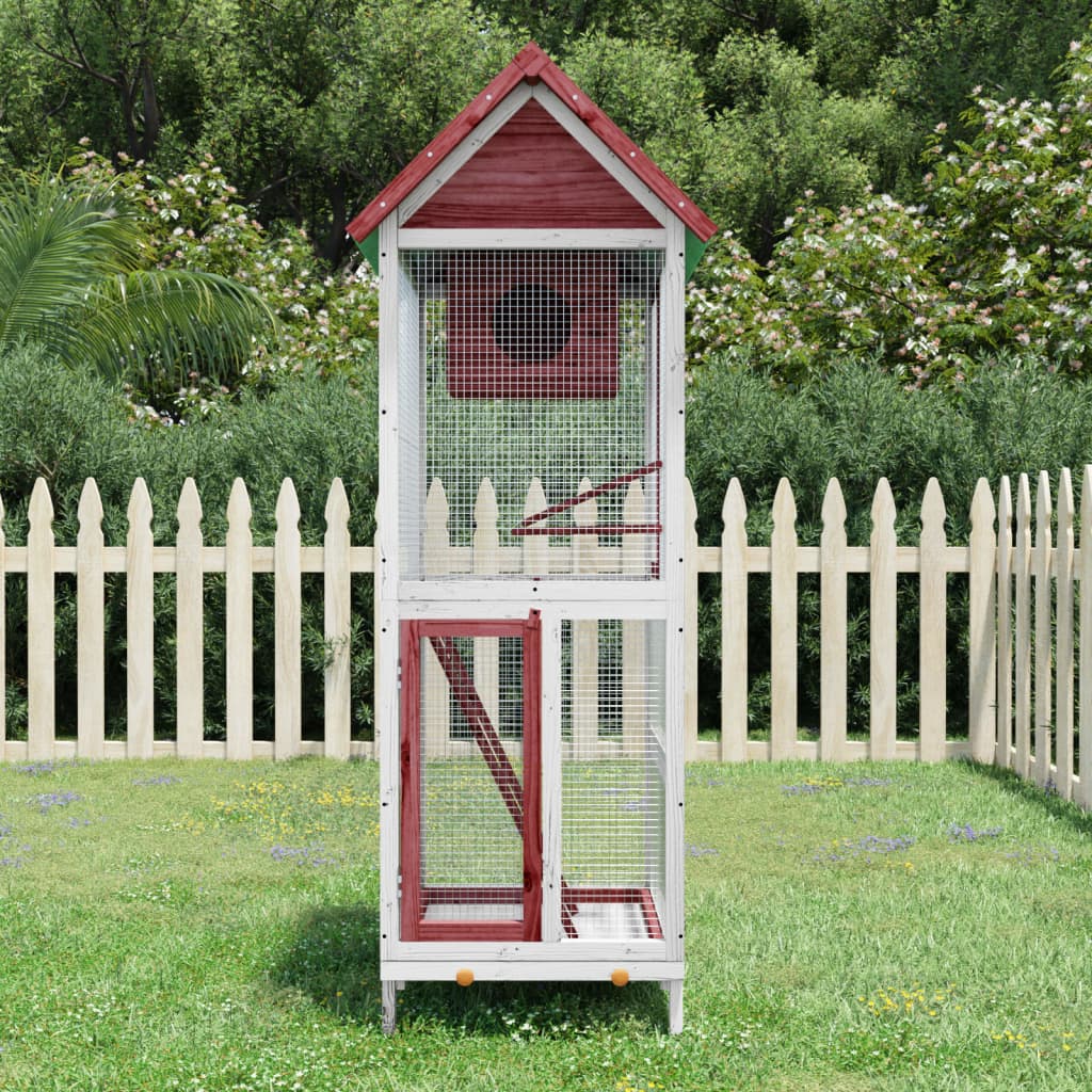 Fågelhus mocka 60x58,5x160 massiv furu