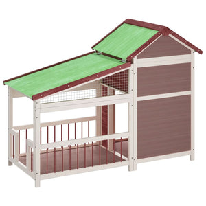 Hundgård mockabrun 143x60,5x109 massiv furu