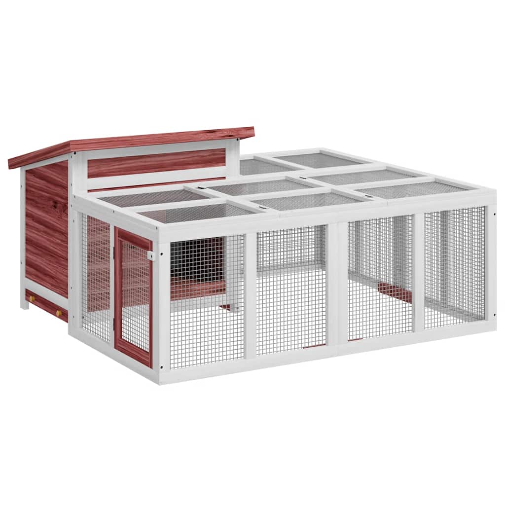 Kaninbur mocka 144x123x67,5 cm massiv furu