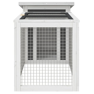 Kaninbur grå 100,5x54x55 cm massiv furu