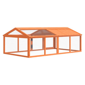 Utomhusbur brun 200x112,5x74 cm massiv furu