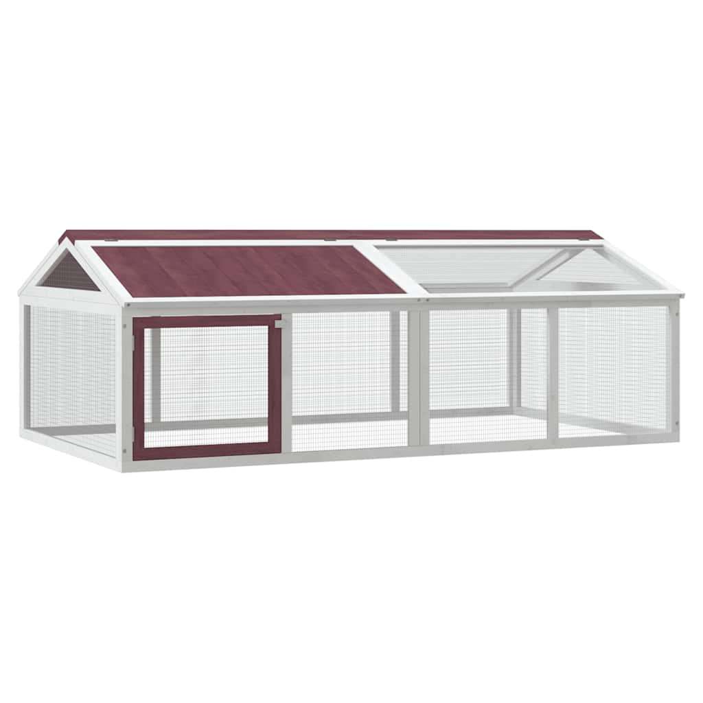 Utomhusbur brun 200x112,5x74 cm massiv furu