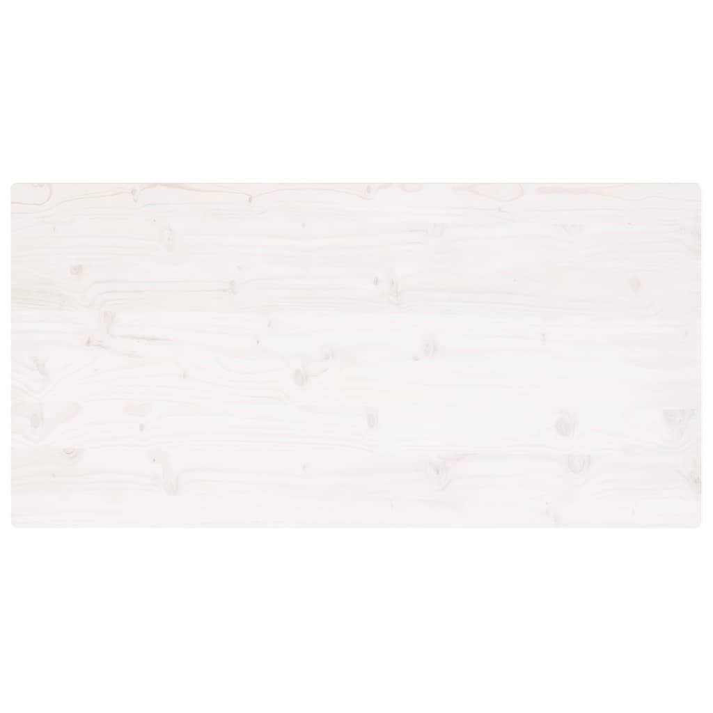 Bordsskiva vit 100x50x2,5 cm massiv furu rektangulär
