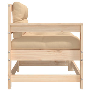 Trädgårdsfåtöljer med dynor 2 st med dynor massiv furu