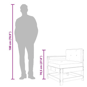 Trädgårdsfåtöljer med dynor 2 st med dynor massiv furu