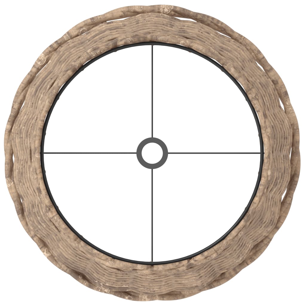 Lampskärm brun Ø25x17 cm korgmaterial