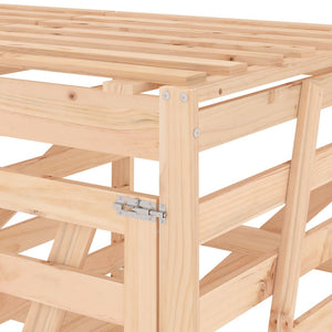 Skjul för två sopkärl massiv furu