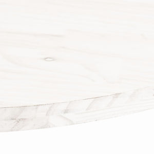 Bordsskiva vit 40x30x2,5 cm oval massiv furu