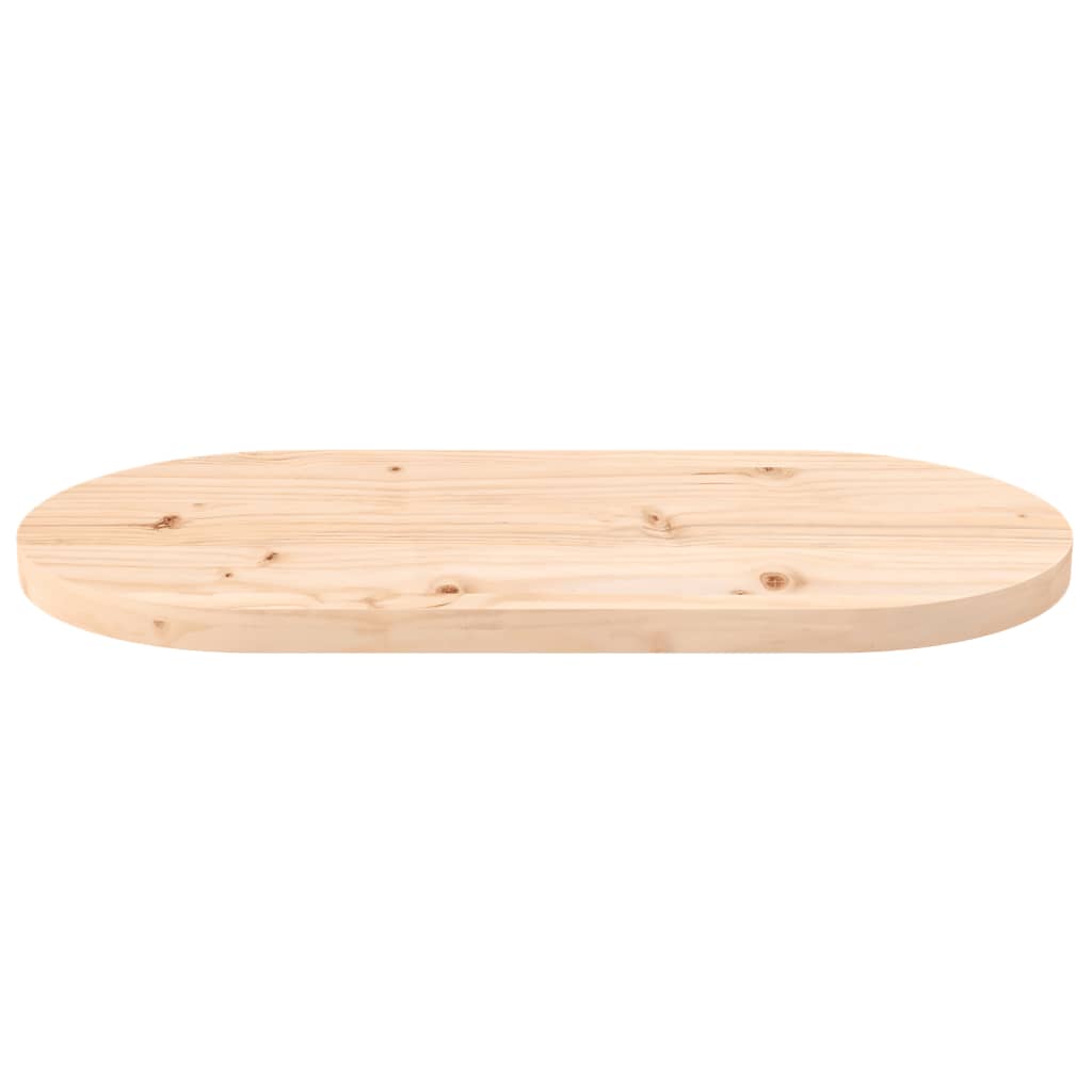 Bordsskiva 80x40x2,5 cm massivt trä furu oval