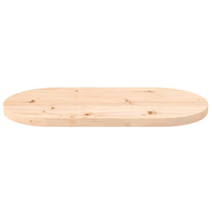 Bordsskiva 80x40x2,5 cm massivt trä furu oval
